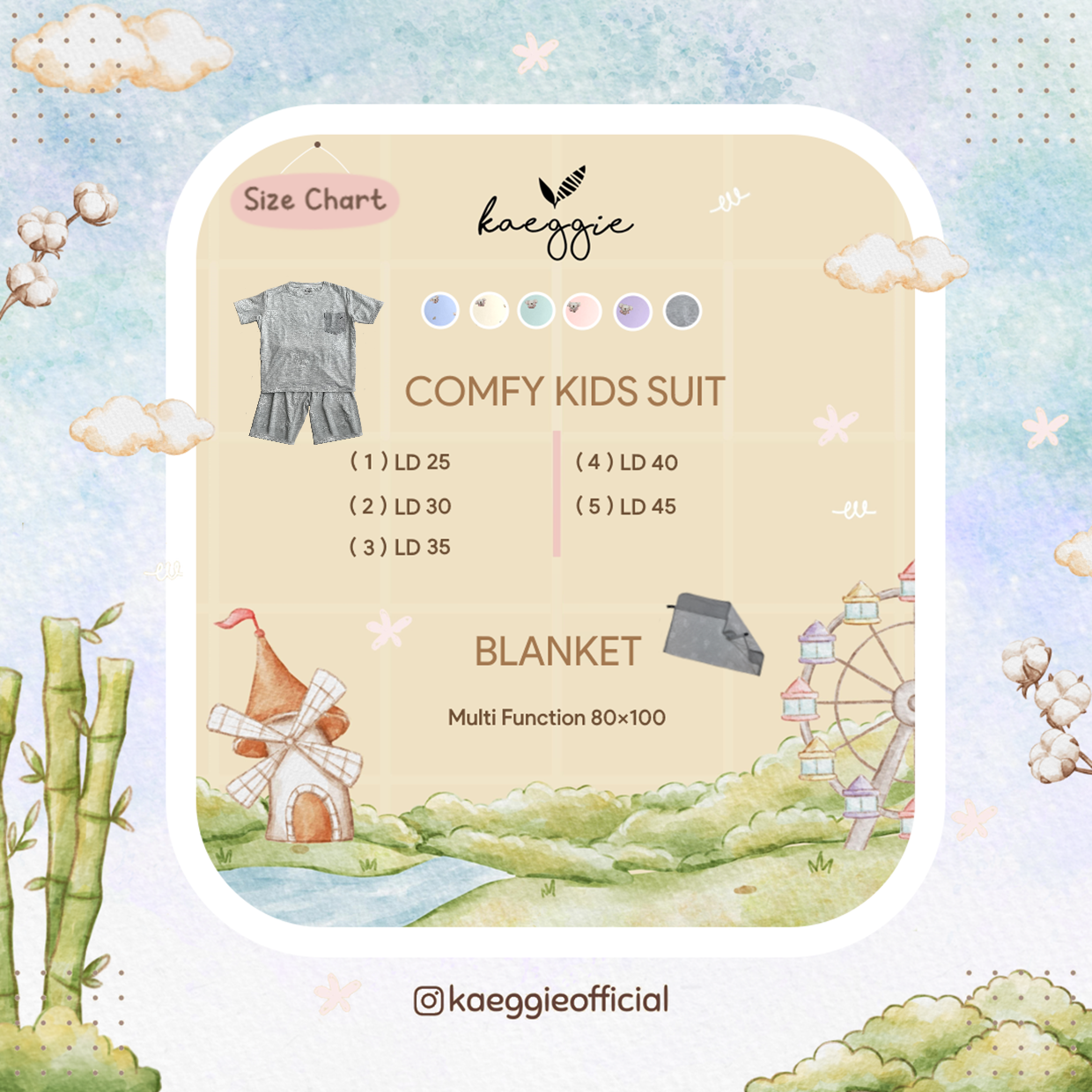 Kaeggie Comfy Kids Suit (Size 1-3) *Choose Design at Booth